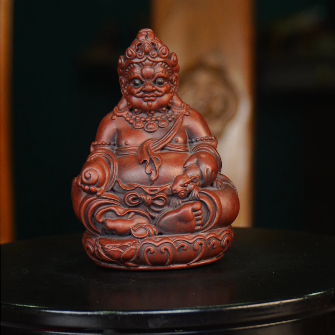 紫明王  宜兴紫砂茶宠摆件
