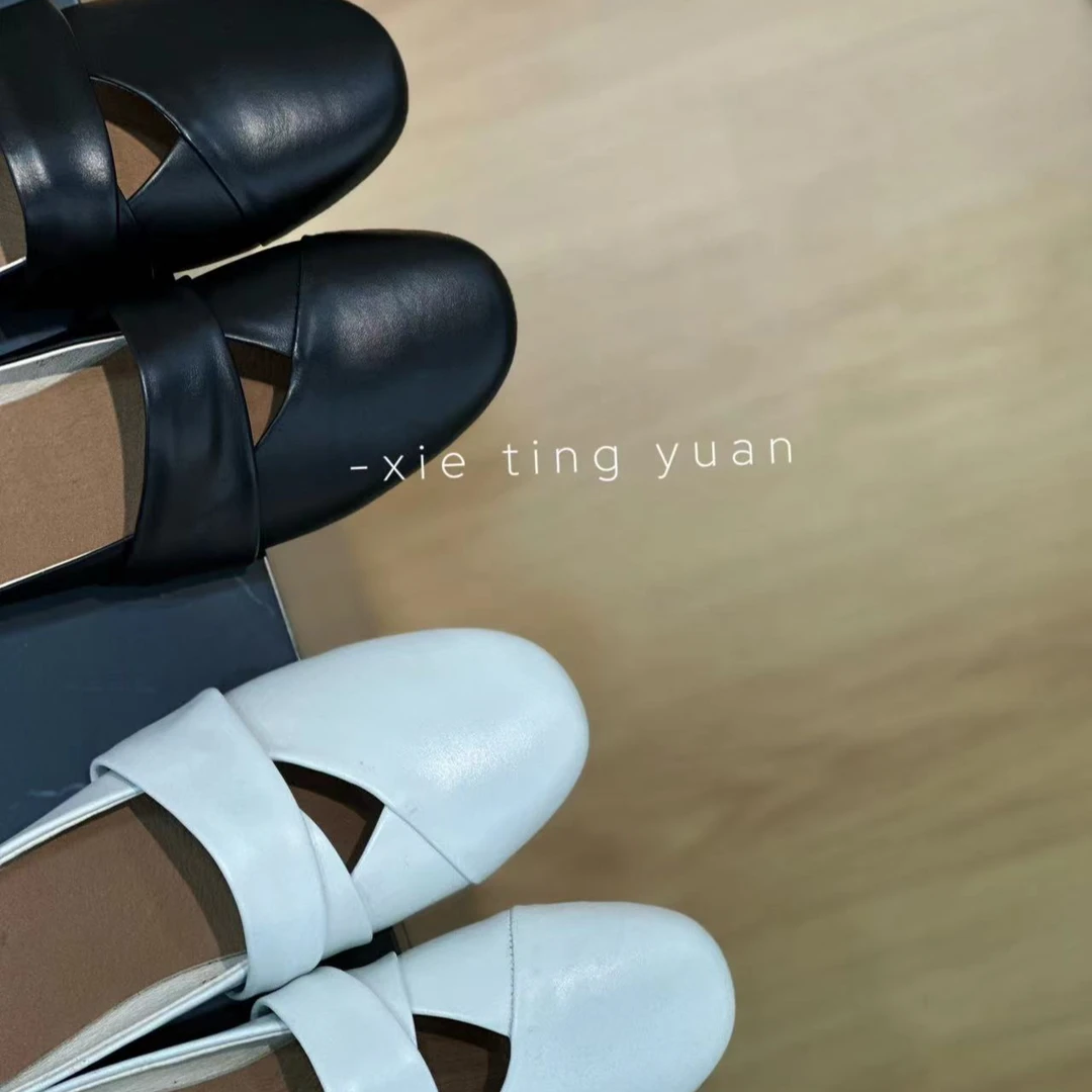 微瑕牛皮拖鞋凉拖鞋御姐鞋1800