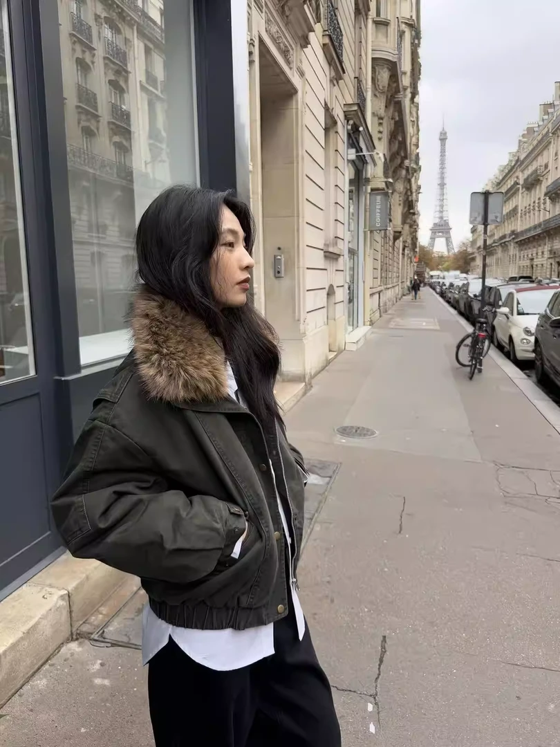 IN.CHOOSE U-IN.chooseu工装内里毛毛夹克外套保暖棉服外套89912