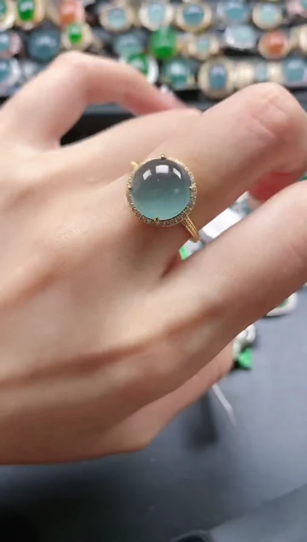 【闪购商品】翡翠戒指银S925镶嵌51511