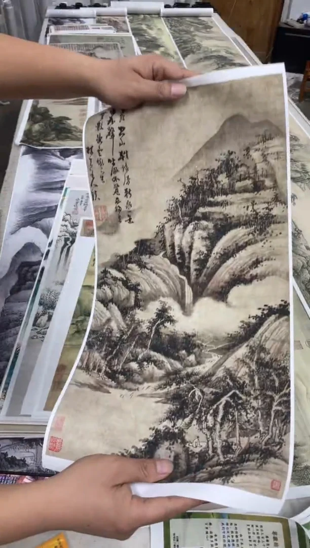 吴镇  雨歇空山 艺术微喷