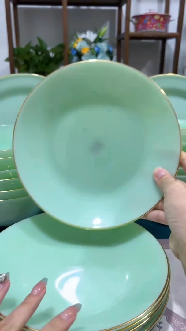 8英寸深盘10个  玉瓷【贝美】