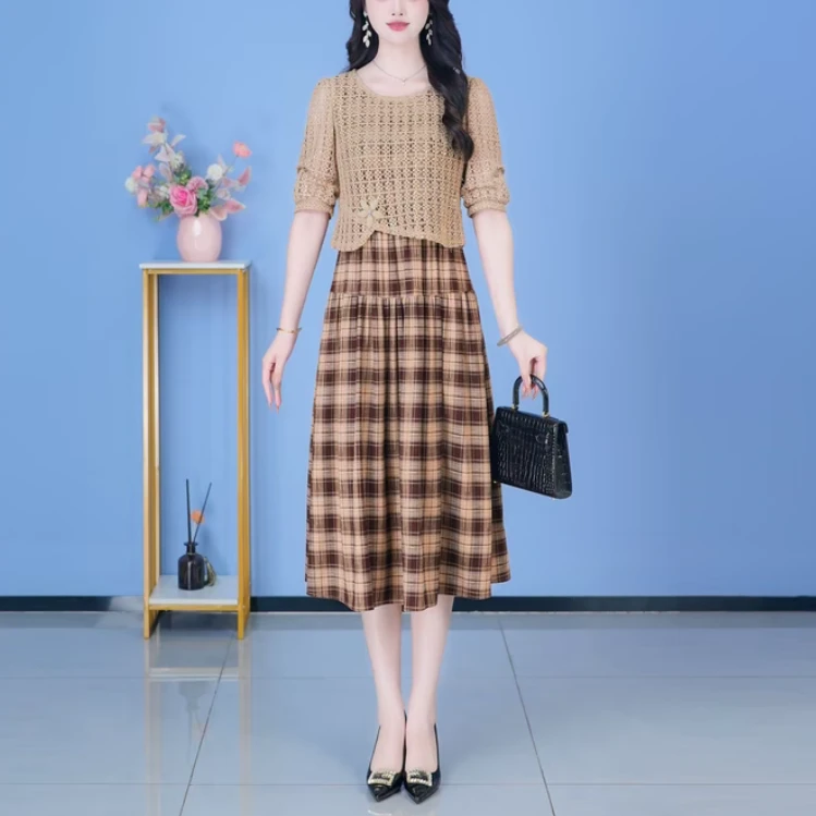 【迷苏女装SJYH2777】早秋新款套装裙两件套时向优雅减龄洋气套装