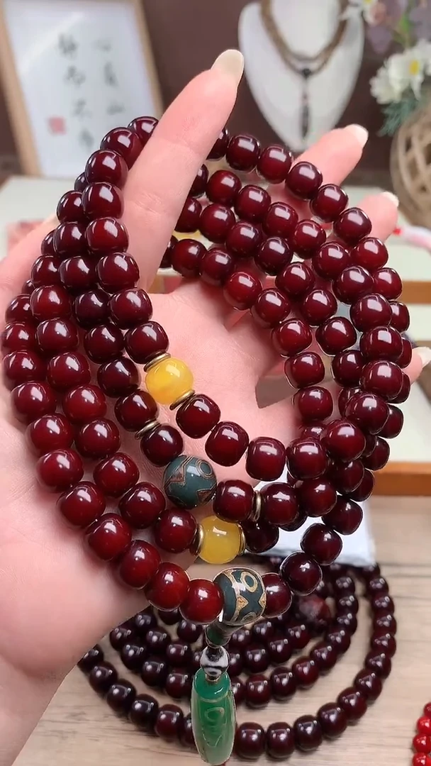 【闪购商品】白玉菩提吊坠旭日东升少量偏好玉化料108颗