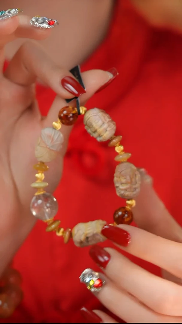 【闪购商品】石英质玉手串未镶嵌D2313 象神手串