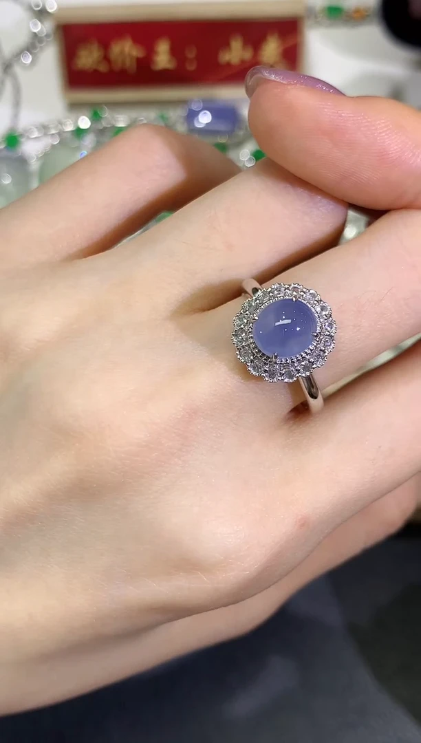 翡翠戒指18K金镶嵌团购29