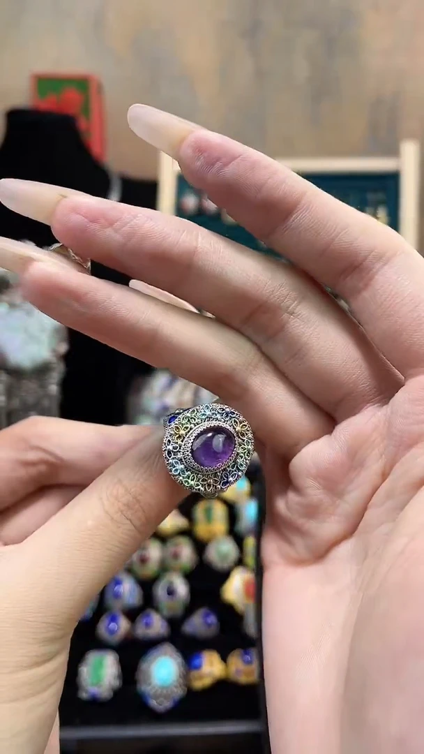 W**?非遗手工花丝镶嵌戒指