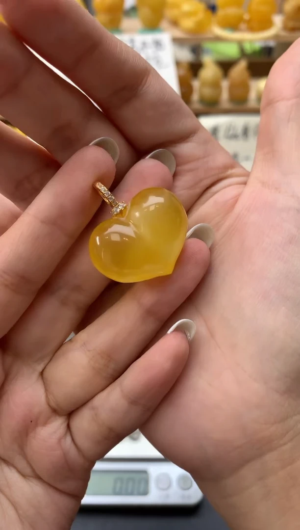 琥珀银S925镶嵌珠宝奇石010琥珀蜜蜡微瑕