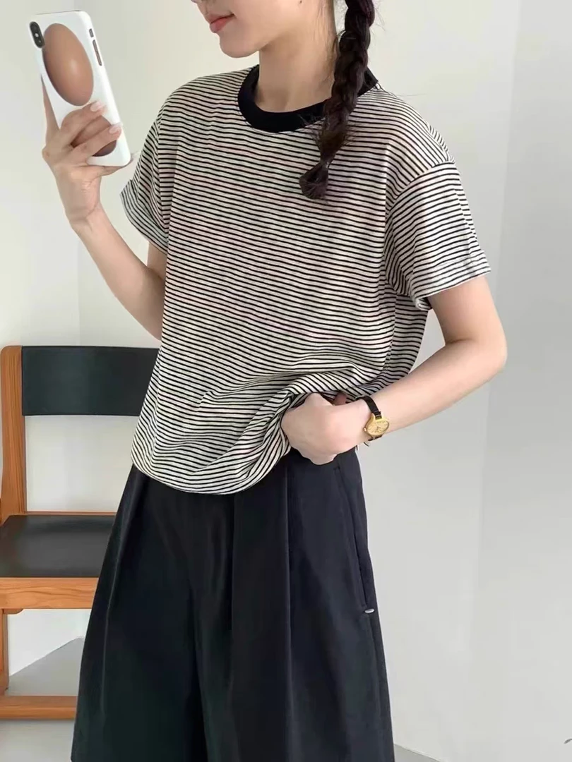 egg条纹短袖 不退