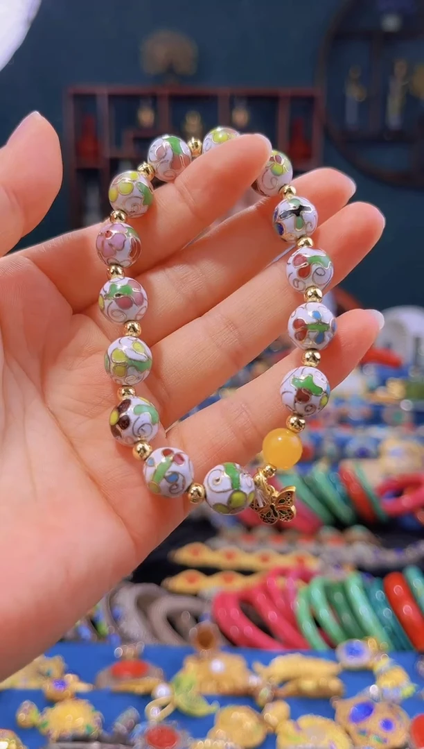 非遗 景泰蓝手串1.0白色