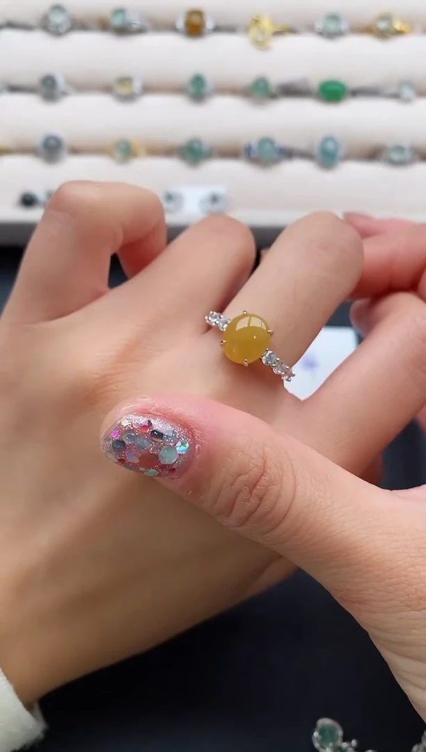 银S925镶嵌戒指翡翠11111111+7