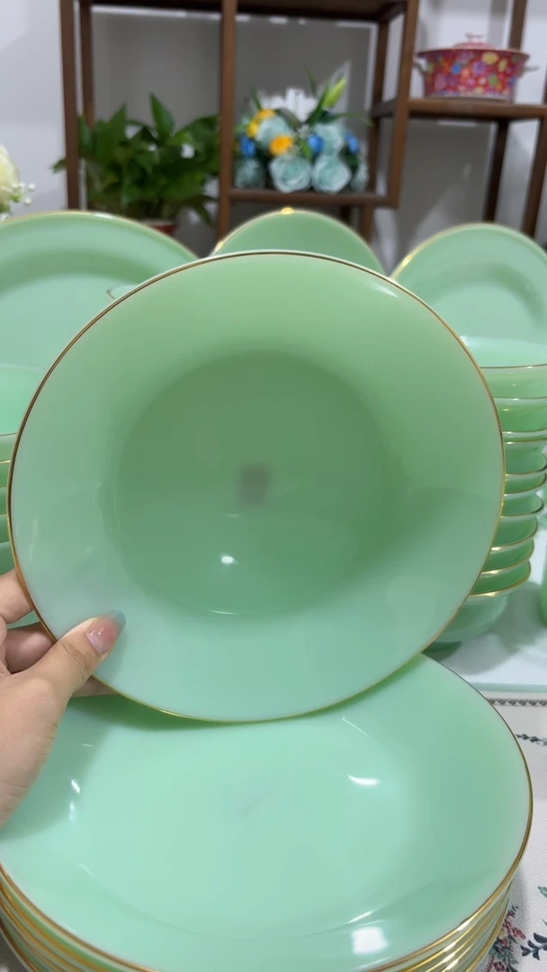8英寸深盘10个  玉瓷【贝美】