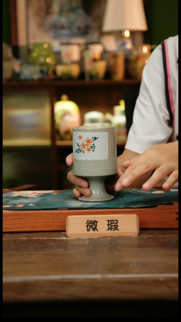 瓷片景德镇纯手工釉下彩精品茶具水杯