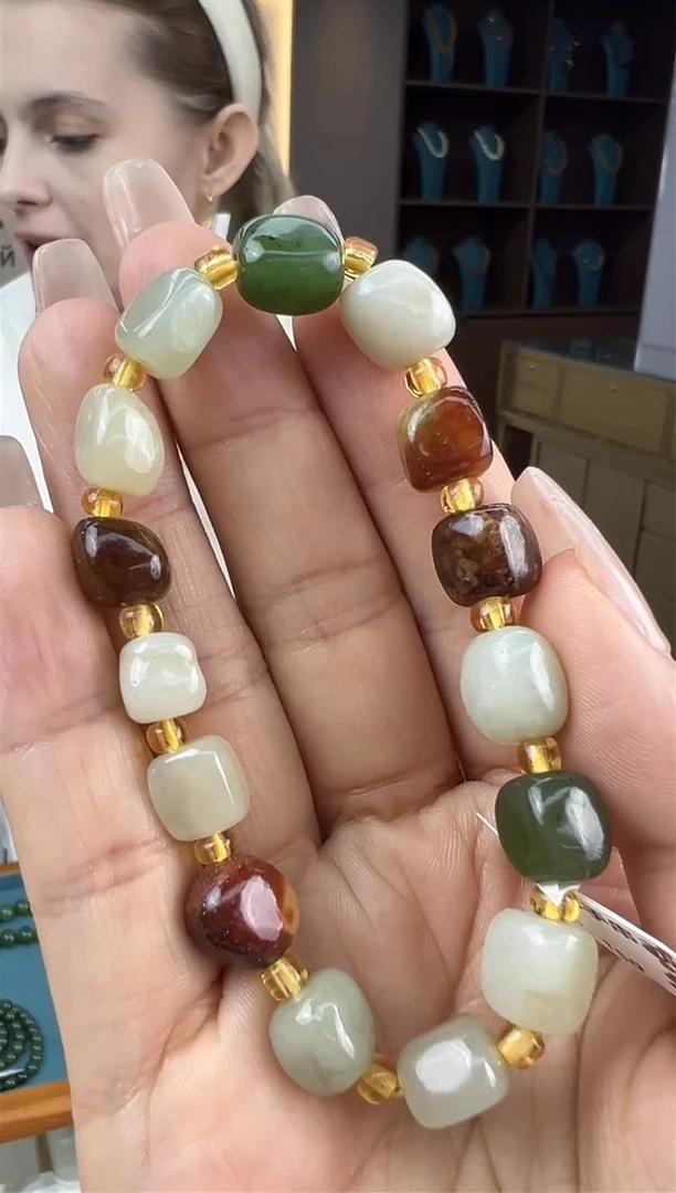 【闪购商品】和田玉（白玉）手链未镶嵌434秒拍号