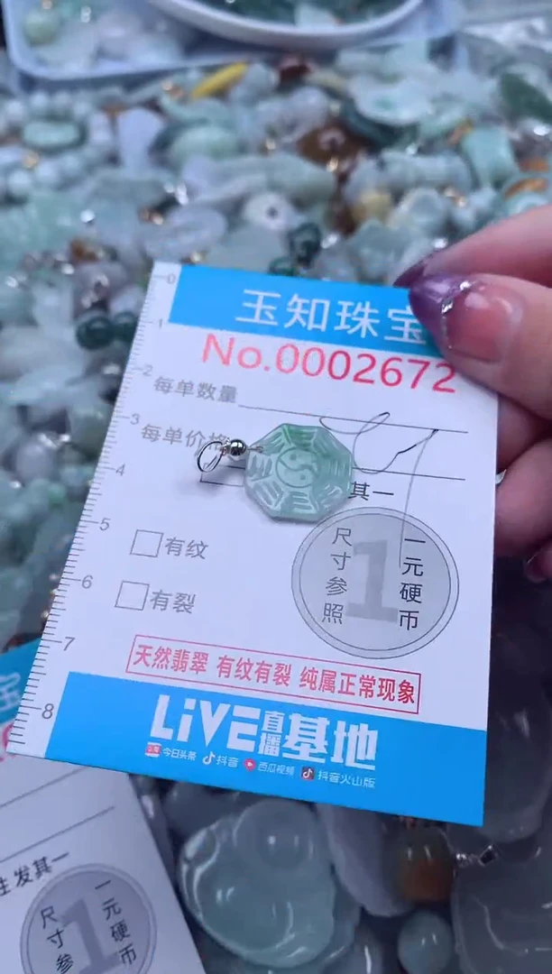 翡翠未镶嵌吊坠(不含链)2672