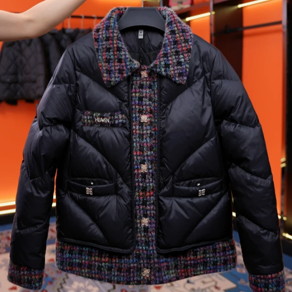 小香风羽绒服女2025冬季新款气质显瘦外套短款时尚百搭