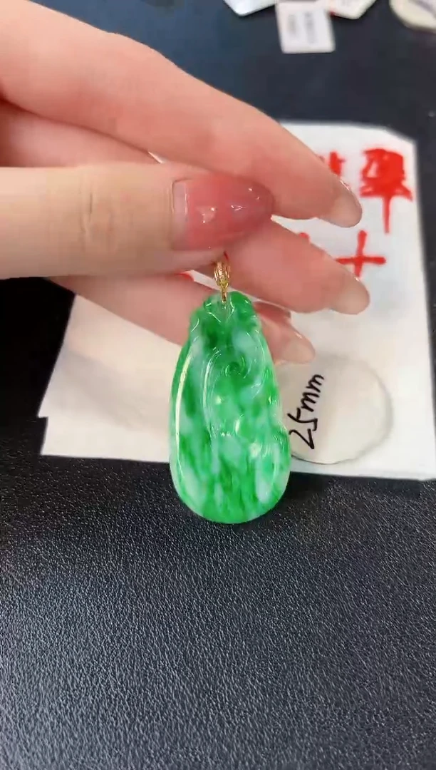 【闪购商品】翡翠颈饰18K金镶嵌缅料A货/支持复检/一件