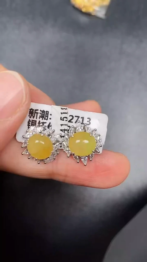 银S925镶嵌戒指翡翠1160
