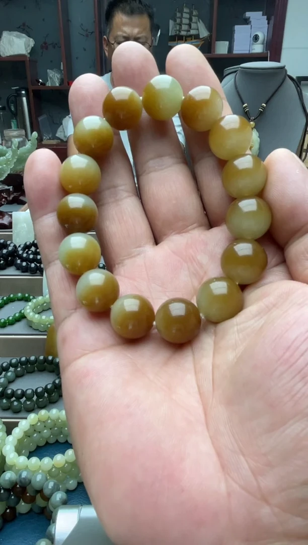 未镶嵌手串和田玉云*和田玉卡14