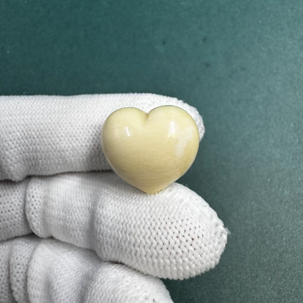 N1022天然猛犸牙爱心配饰 支持鉴定 假一罚四