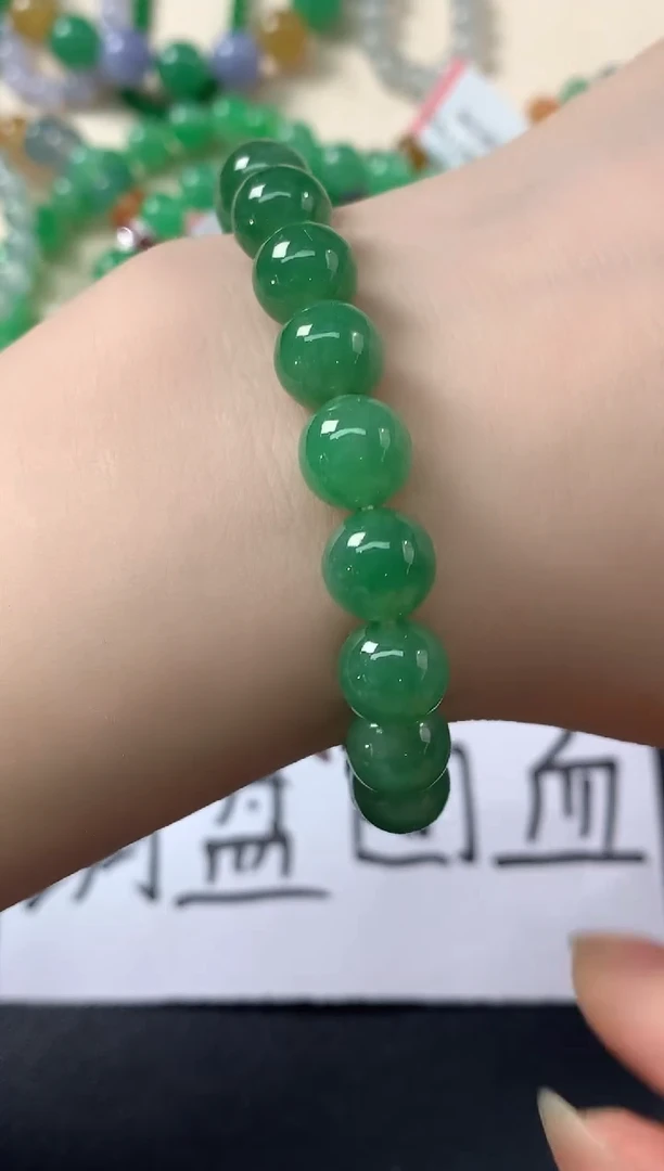 未镶嵌手串翡翠E398|15800