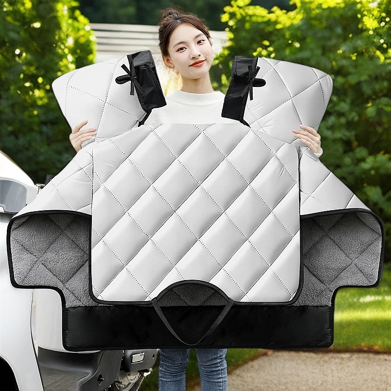 雅迪专用电动车挡风被冬季加绒加厚加大摩托电瓶车防水防风罩新款