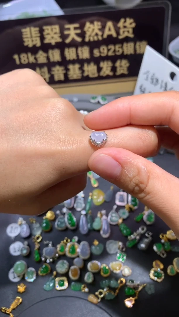 吊坠(不含链)银S925镶嵌翡翠你****、1