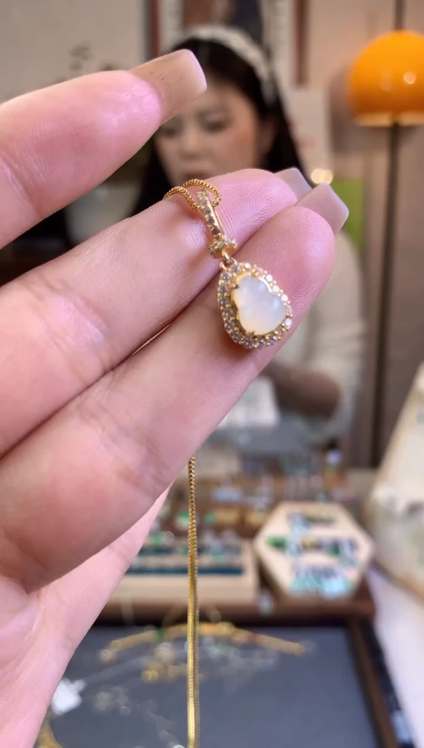 翡翠银S925镶嵌吊坠(不含链)吊坠