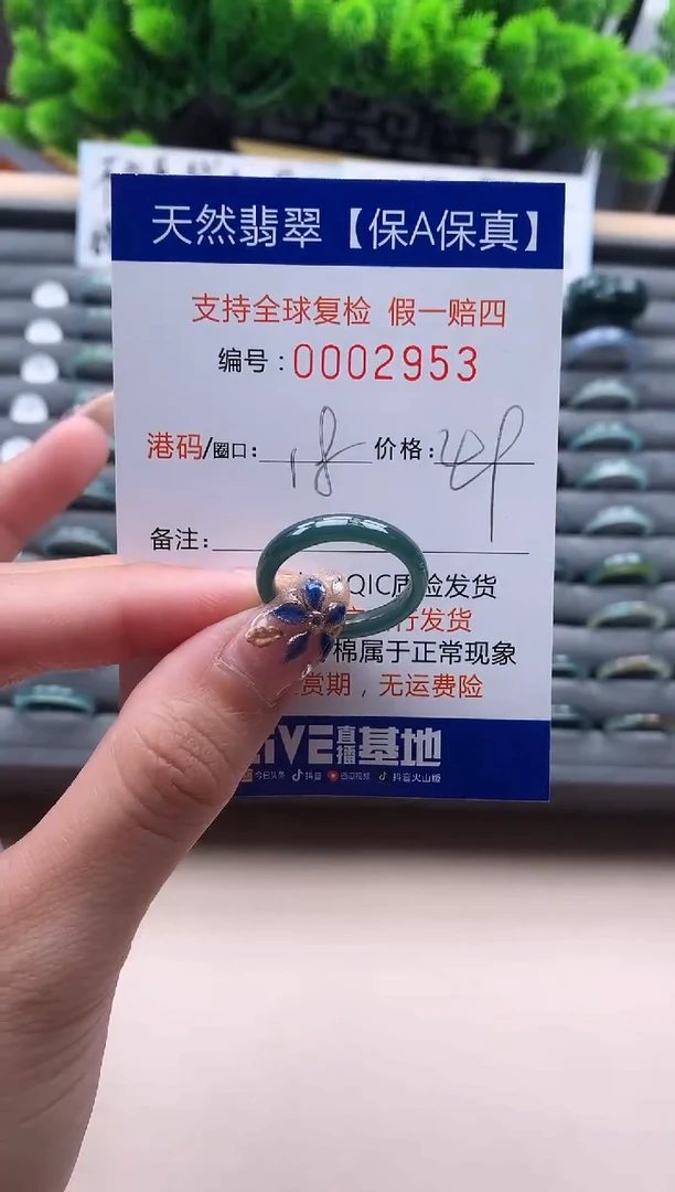 未镶嵌戒指翡翠天然  2953