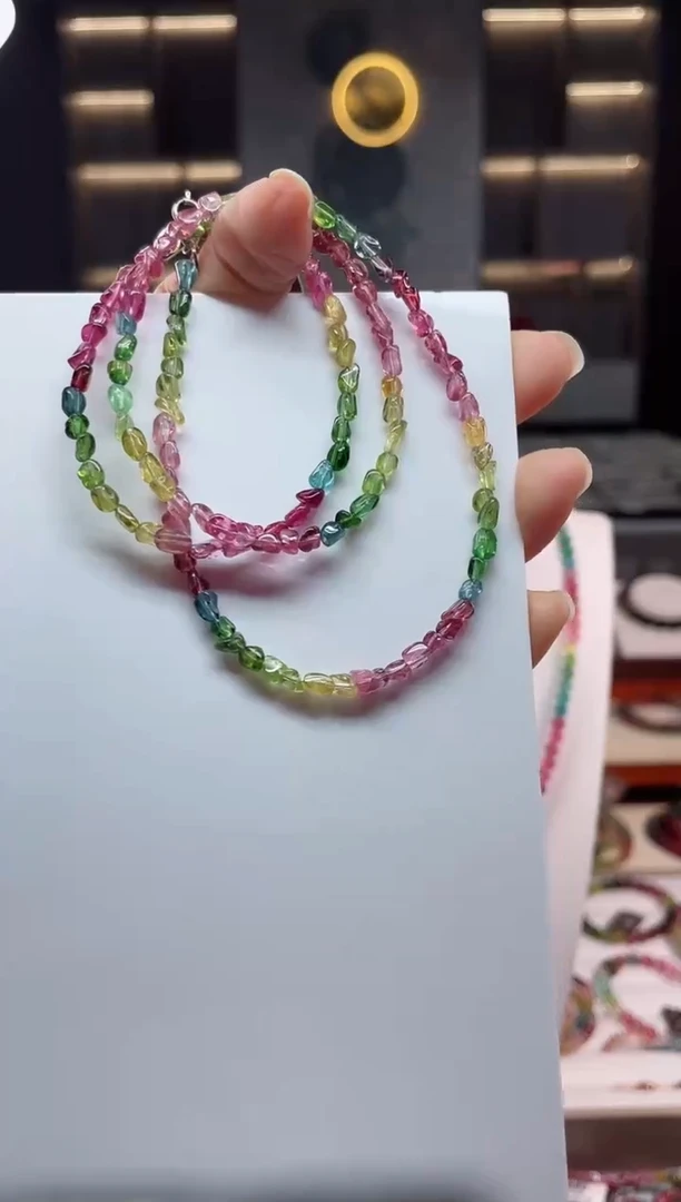 未镶嵌老矿碧玺三圈手串mm+碧玺（多样性发一条）Q