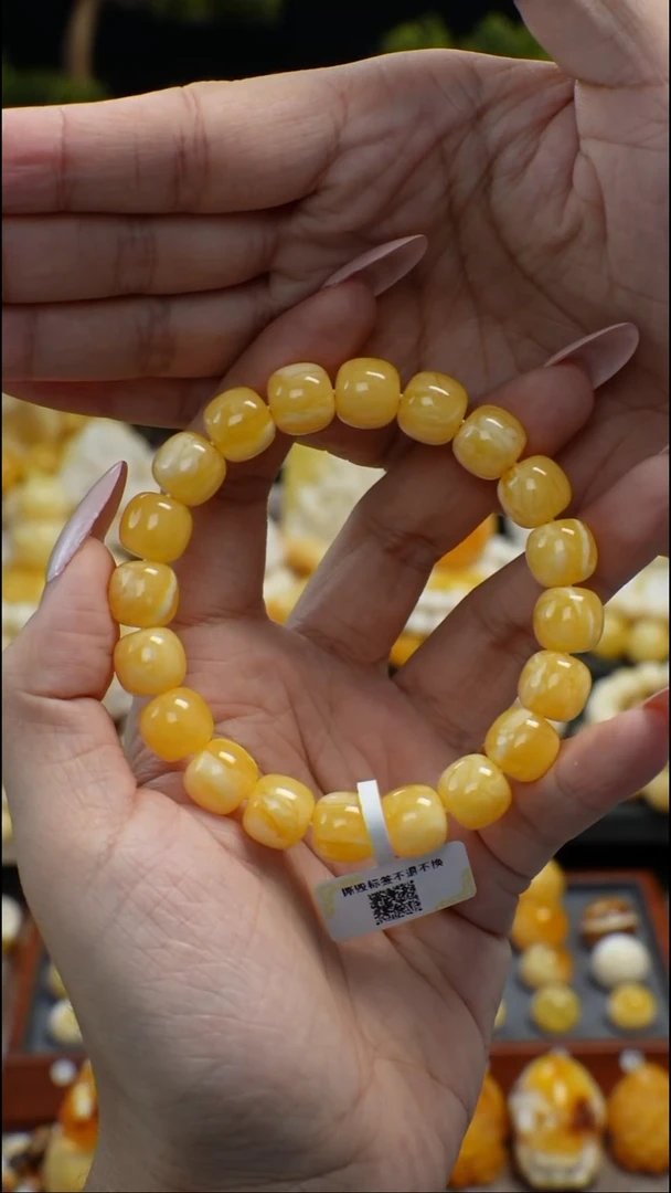 手链琥珀未镶嵌天然琥珀蜜蜡同料手串