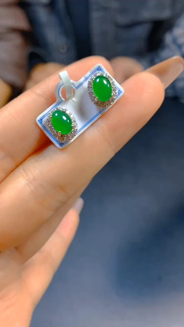 【闪购商品】翡翠耳饰未镶嵌0716187864多样性发一