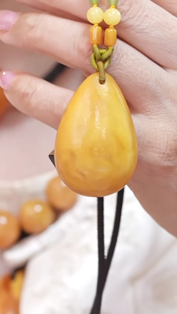 蜜蜡颈饰未镶嵌4372天然蜜蜡珠宝奇石云端妖孽全部保真