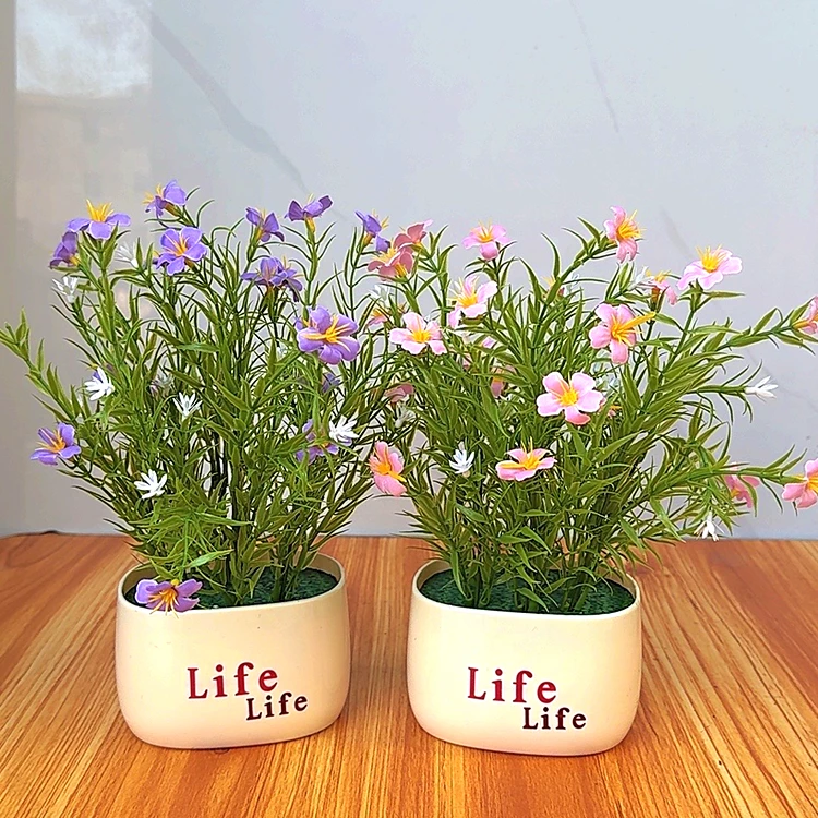 假花仿真花摆设客厅野花满天星桌面装饰摆件塑料植物假绿植小盆栽