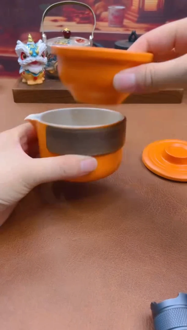 陶瓷茶具摆件旅行套组