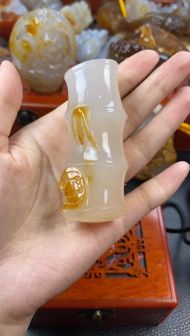 玛瑙/玉髓手把未镶嵌爱*草1