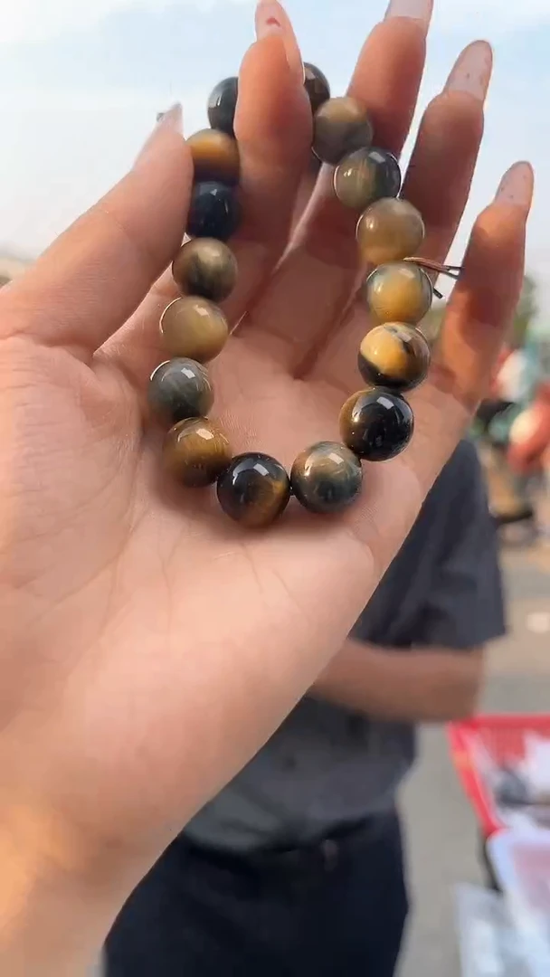 木变石（虎睛石）手链未镶嵌天然梦幻虎眼手串多样性发一12mm