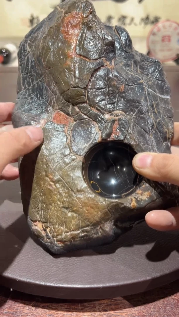 阿*意境典雅砚台烟缸摆件