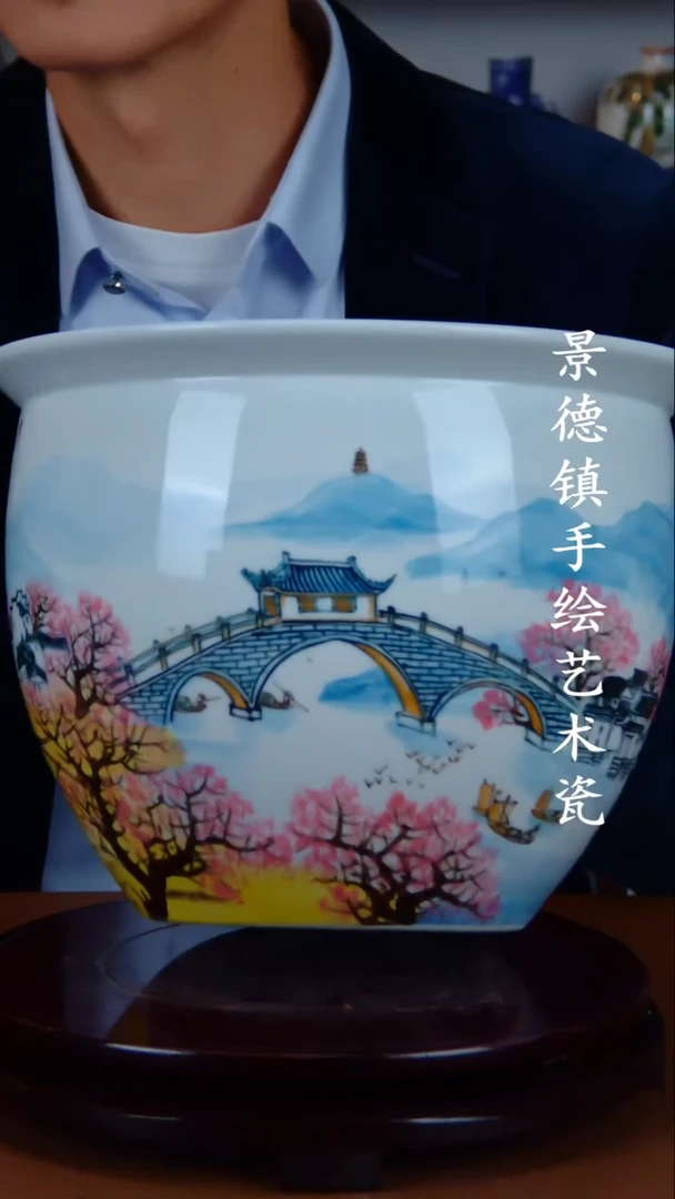 瓶景德镇手工手绘陶瓷摆件45