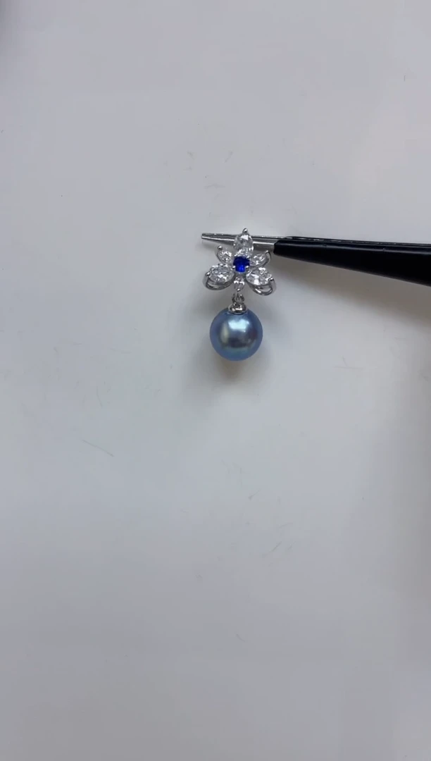 海水珍珠银S925镶嵌颈饰