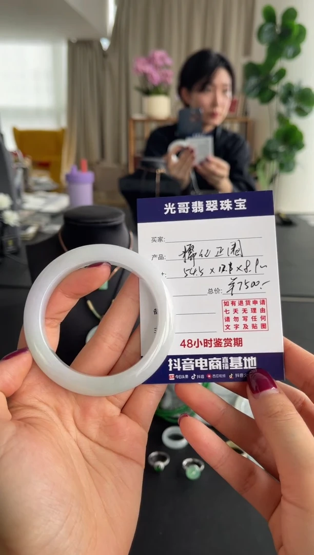 【闪购商品】翡翠手镯未镶嵌光哥特推翡翠糯化正圈手镯