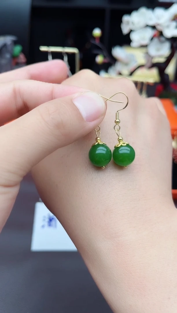 玛瑙/玉髓耳饰银S925镶嵌438000