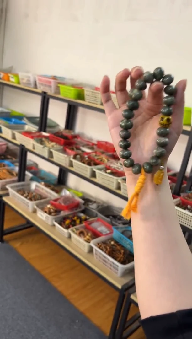 手链琥珀未镶嵌星月土豆搭蜜蜡【青花瓷】手持