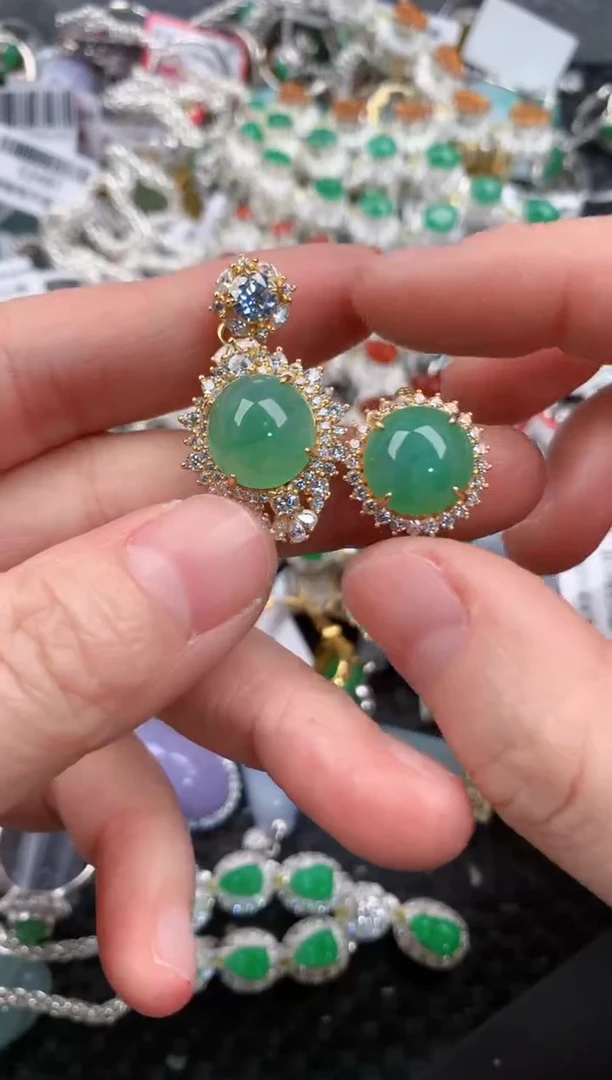 银S925镶嵌戒指翡翠1212---8