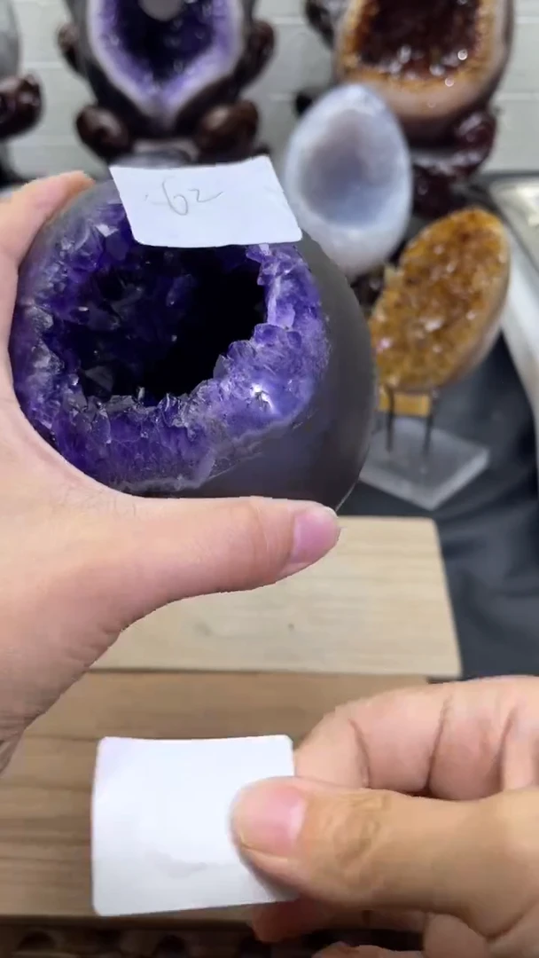 未镶嵌大型摆件（非配饰）紫晶煒*62号龙蛋
