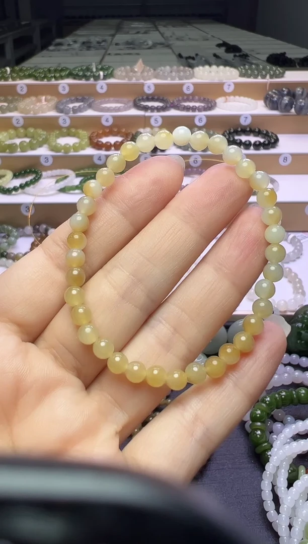 手串未镶嵌和田玉小****?定向1号链接卡5 mm（一物一拍）