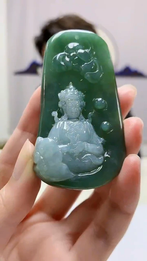 定制翡翠未镶嵌5159zm-毛货挂件70观音