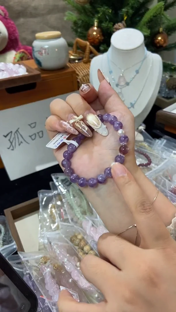 水晶手串未镶嵌孤品捡漏均匀瑕疵介意勿拍