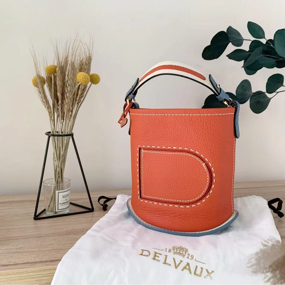 95新 Delvaux/德尔沃 坤球奢选德尔沃水桶包