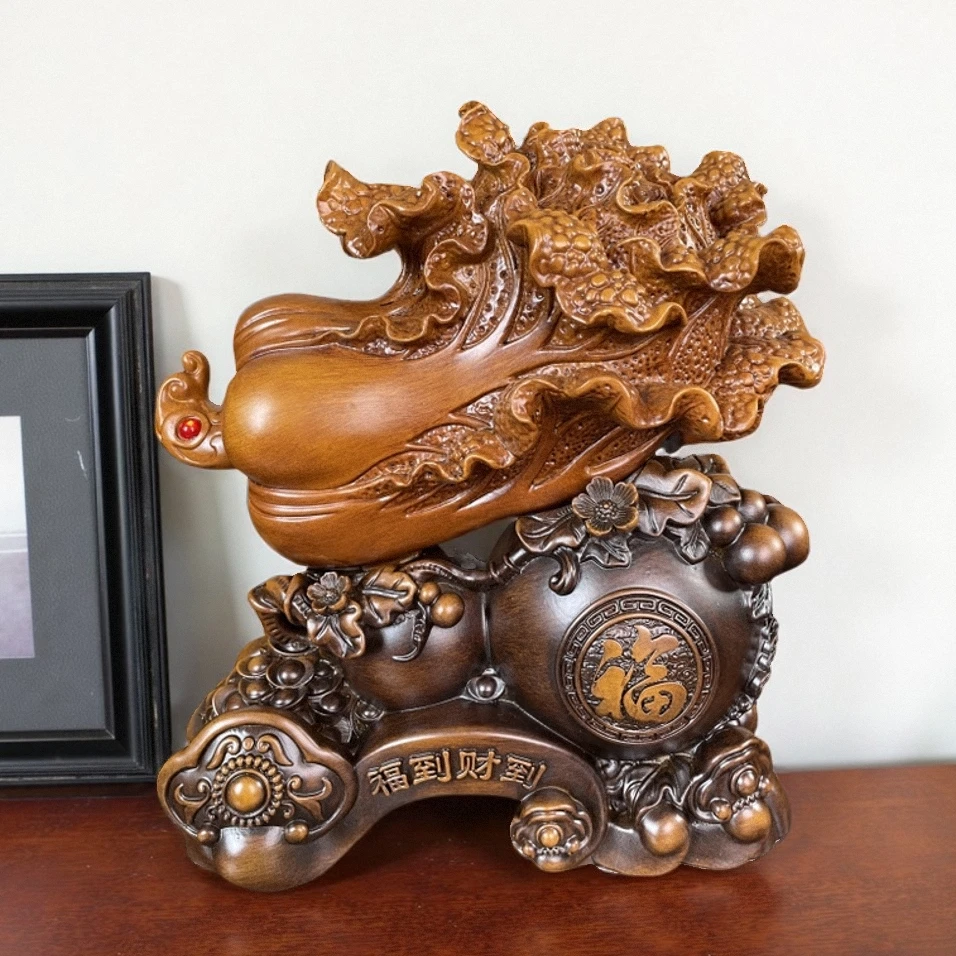 百财聚来白菜摆件招财聚宝盆家居客厅玄关办公室桌面装饰品工艺品